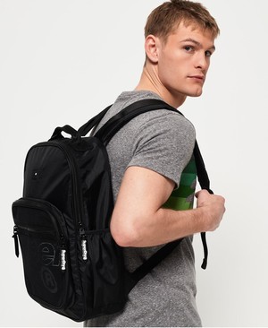 Superdry Scholar Férfi Hátizsák Fekete | WKJIP6820